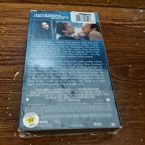 Insomnia (VHS, 2002, unopened/ new) Al Pacino Robin Williams Hilary Swank - Picture 5 of 5